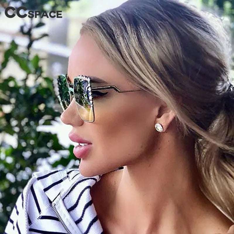 Luxury Brand Sunglasses Pearl Decoration Fashion Shades