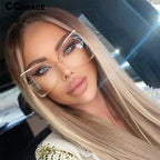 Women Metal Frame Fashion Luxury Gradient Shades