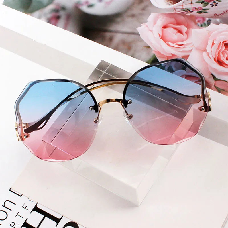 Rimless Sunglasses Fashion Sunglasses Women