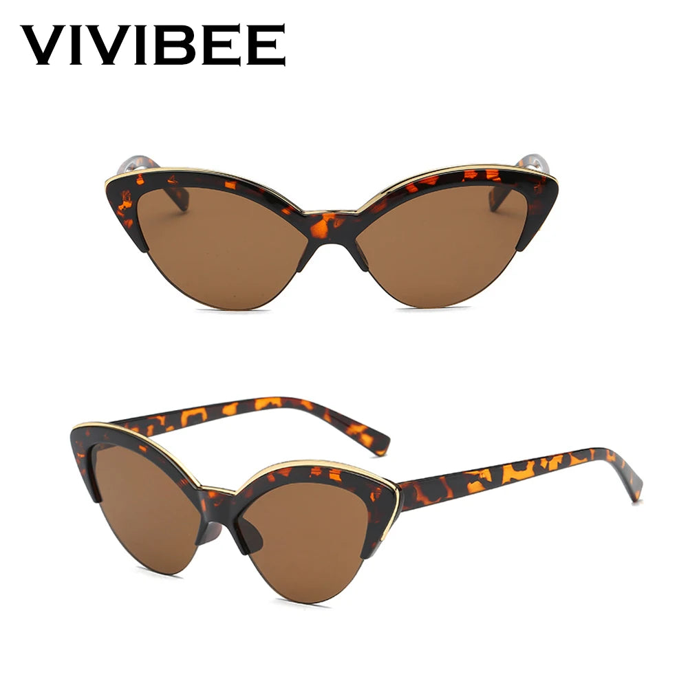 New Female Cat Eye Sunglasses Designer Luxury Glasses