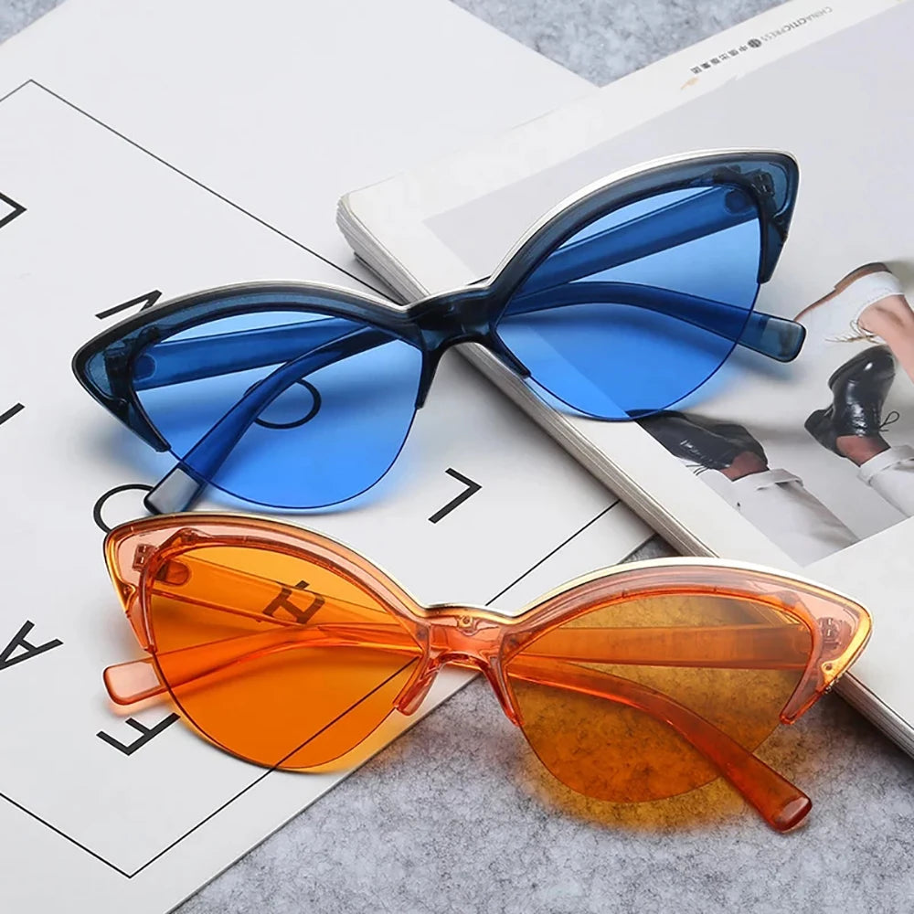 New Female Cat Eye Sunglasses Designer Luxury Glasses