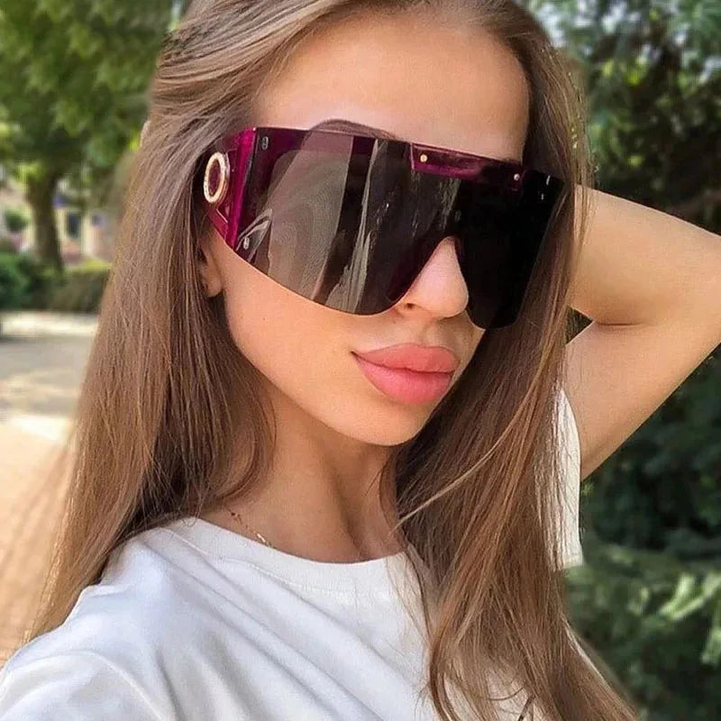 Fashion Oversized Windproof Luxury Designer Clear Lens Goggles