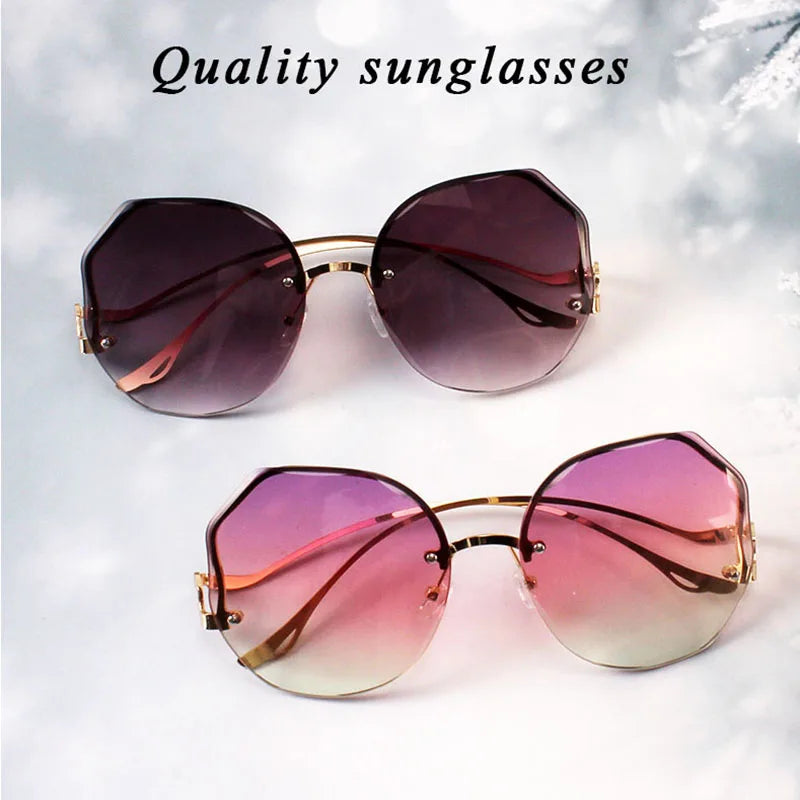 Rimless Sunglasses Fashion Sunglasses Women