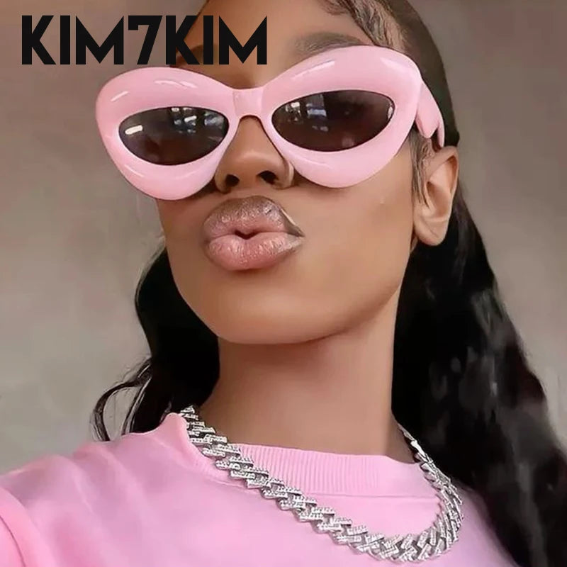 Inflatable Fashion Luxury Brand Cat Eye Sun Glasses