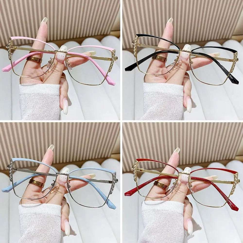 Anti-blue Light Women Cat Eye Eyeglasses Frame Designer