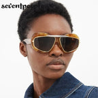 Double Frame Geometric Cat Eye Shades Eyewear