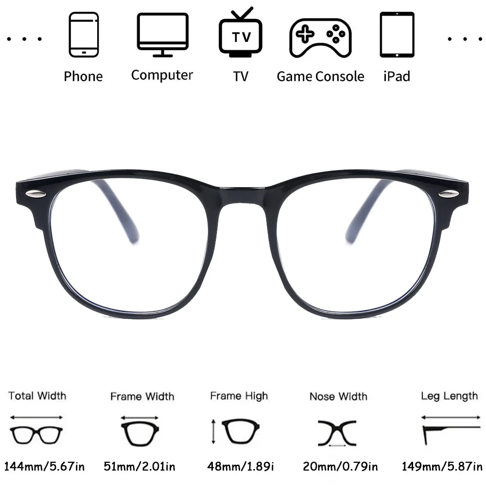 Anti Blue Light Simple Style High Clarity Eye Protection Eyewear