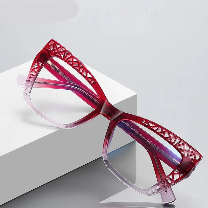 Cat's Eye Skeleton Fashion Anti-Blue Light Eyeglasses