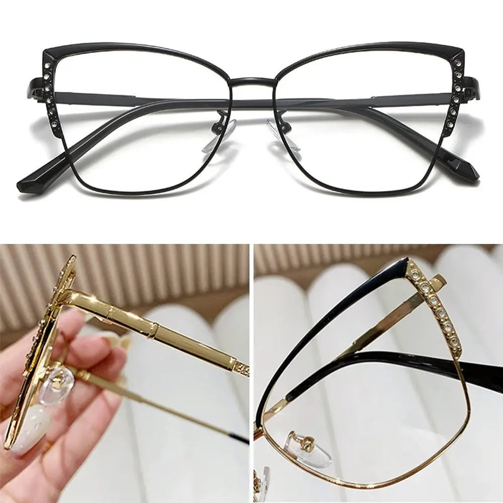 Anti-blue Light Women Cat Eye Eyeglasses Frame Designer