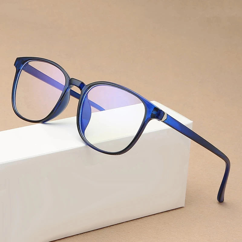 Transparent square Computer Anti Blue Light round Eyewear