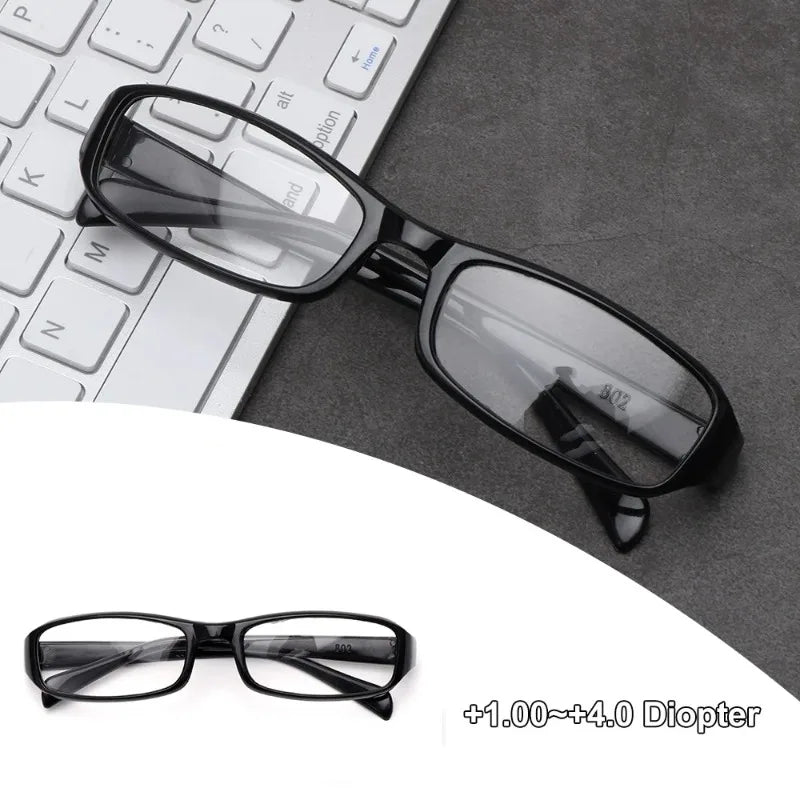 Ultra Light Square Frame Reading Magnifying Eyeglasses