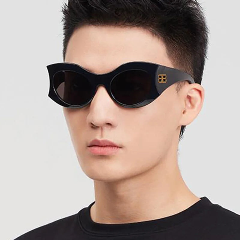 Vintage Oversized Square Cat Eye Gradient Sun Glasses