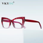 Cat's Eye Skeleton Fashion Anti-Blue Light Eyeglasses