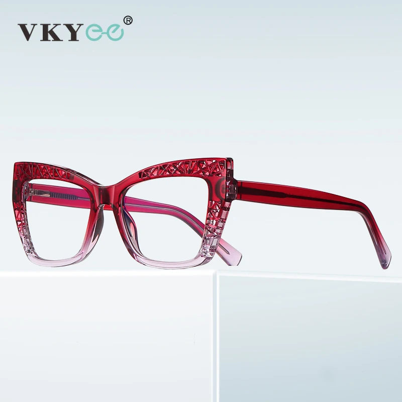 Cat's Eye Skeleton Fashion Anti-Blue Light Eyeglasses