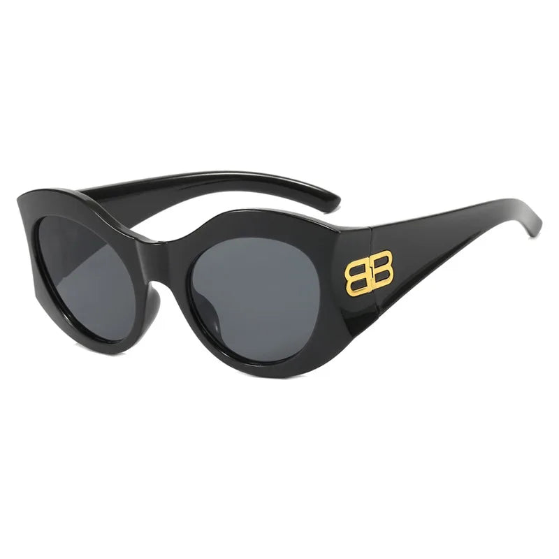 Vintage Oversized Square Cat Eye Gradient Sun Glasses