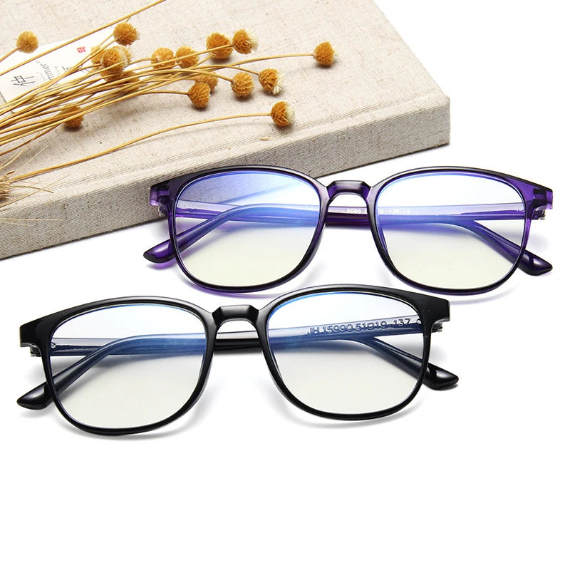 Transparent square Computer Anti Blue Light round Eyewear