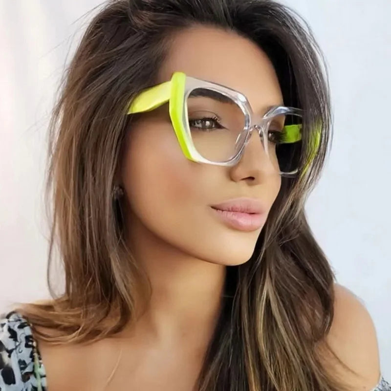 Fluorescent Cat Eye Glasses Anti Blue Light Color Blocking