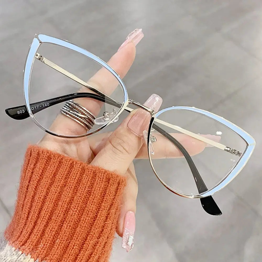 Oversized Optical Metal Frame Eye Protection Ultra Light Eyeglasses