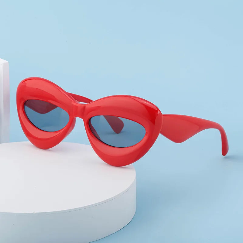 Candy Color Anti-UV Value Fashion Thick Lips Funny Glasses