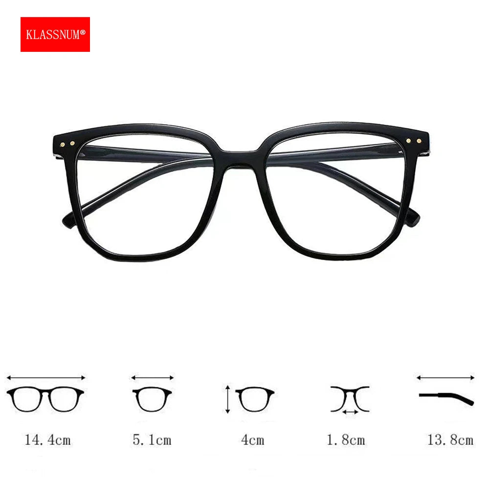 Large Frame Blue Light Filter Glasses Optical Spectacle