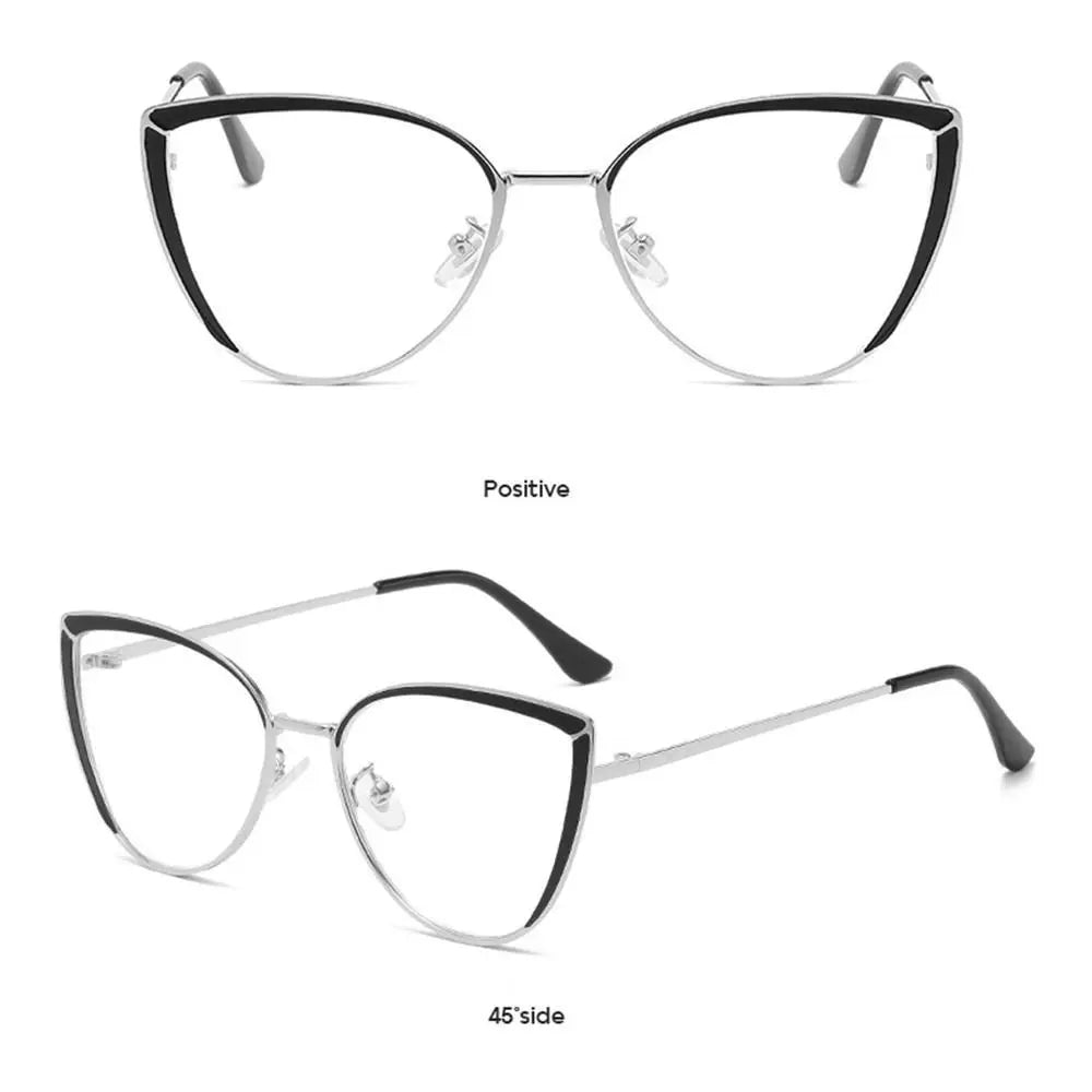 Oversized Optical Metal Frame Eye Protection Ultra Light Eyeglasses