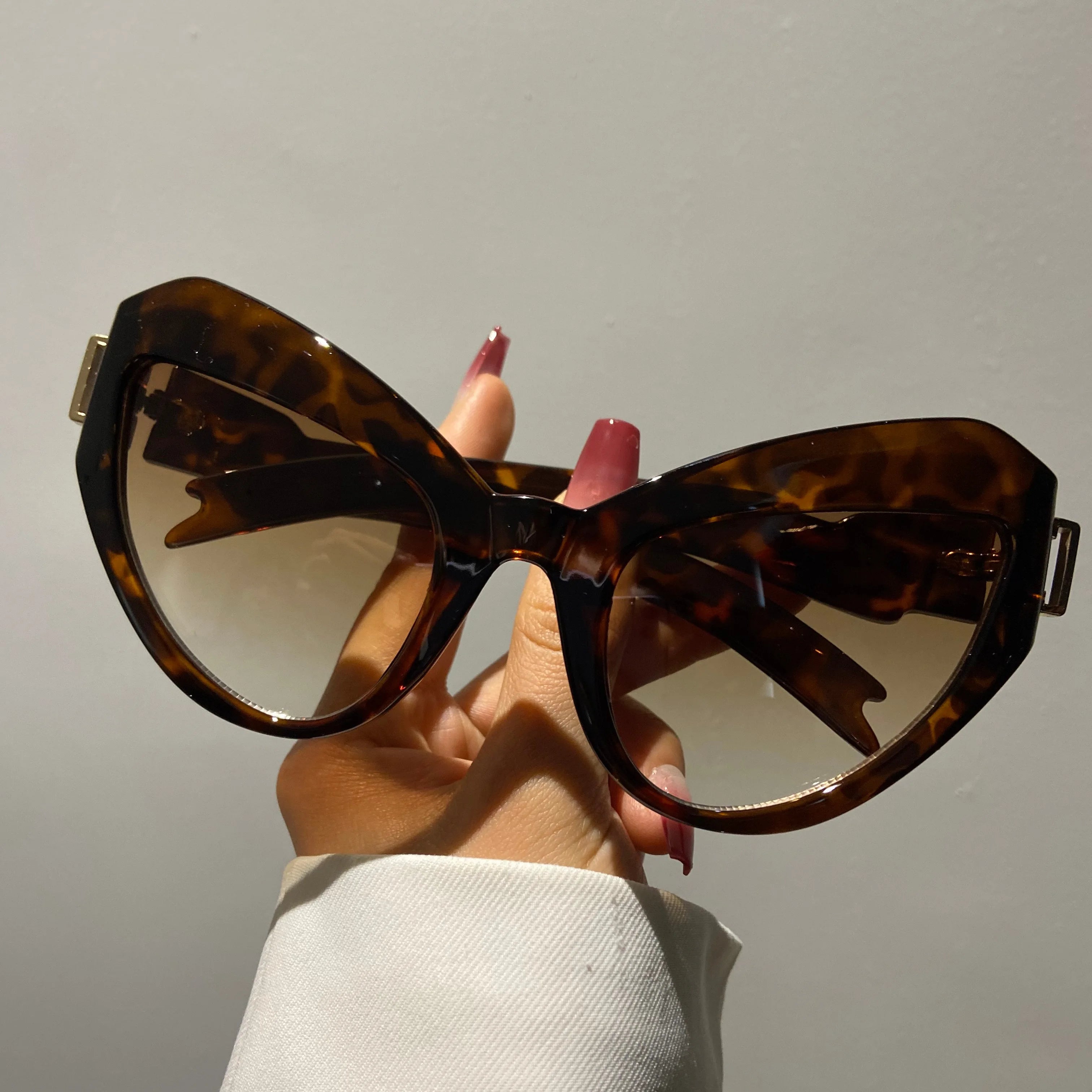 Fashion Cat Eye Brand Designer Big Frames Shades