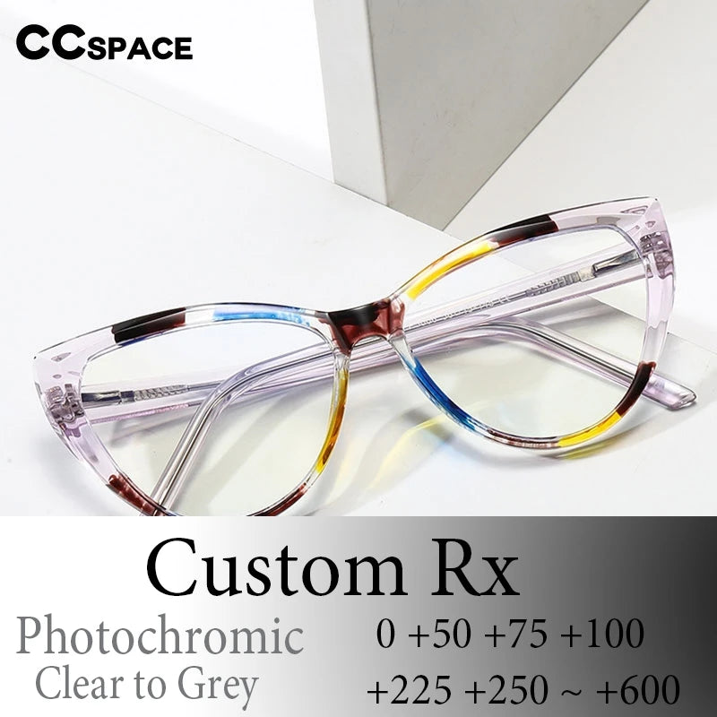 Photochromic Cat Eye Brand Leopard Print Prescription Mirror Vision