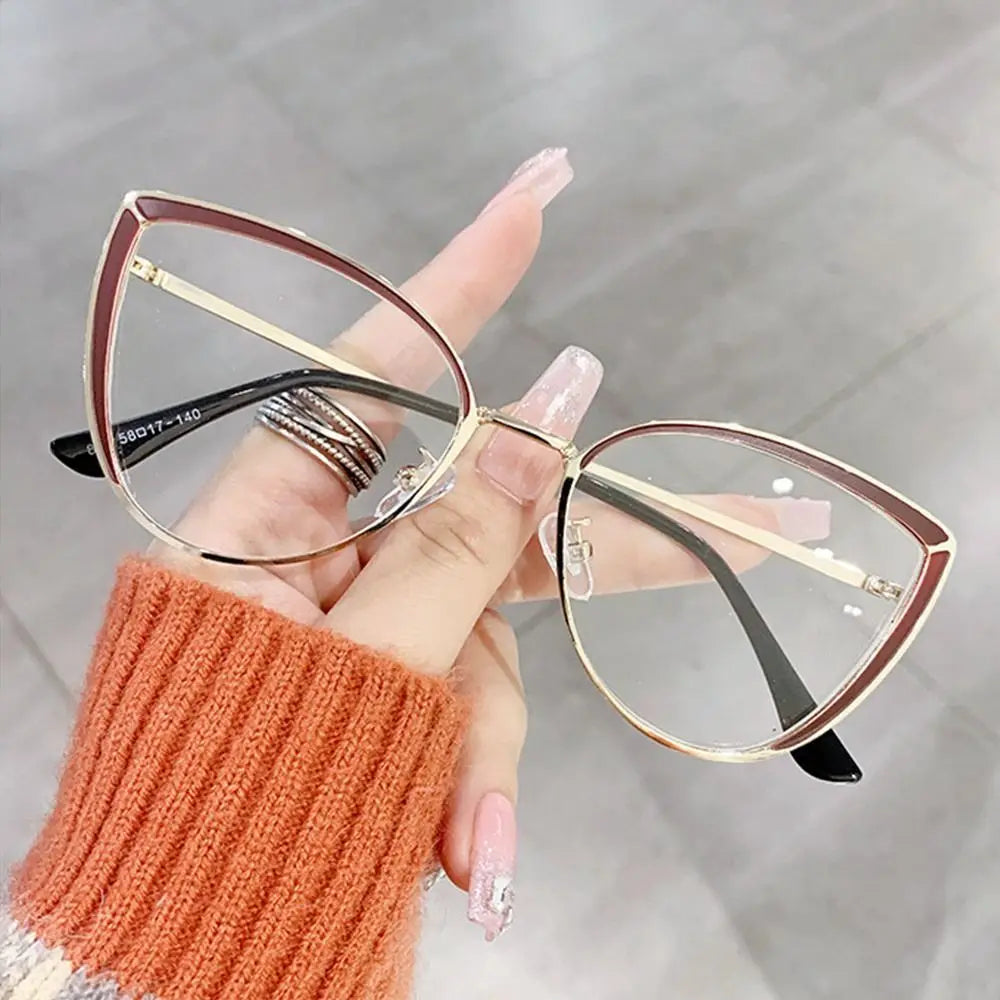 Oversized Optical Metal Frame Eye Protection Ultra Light Eyeglasses