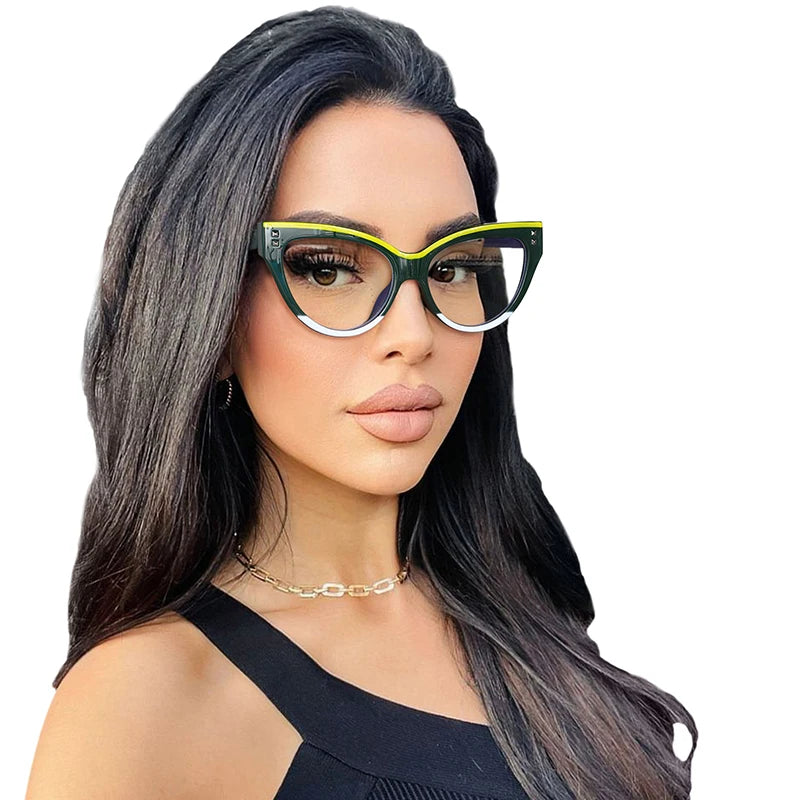 Oversized Anti Blue Light Blocking Trendy Eyeglasses