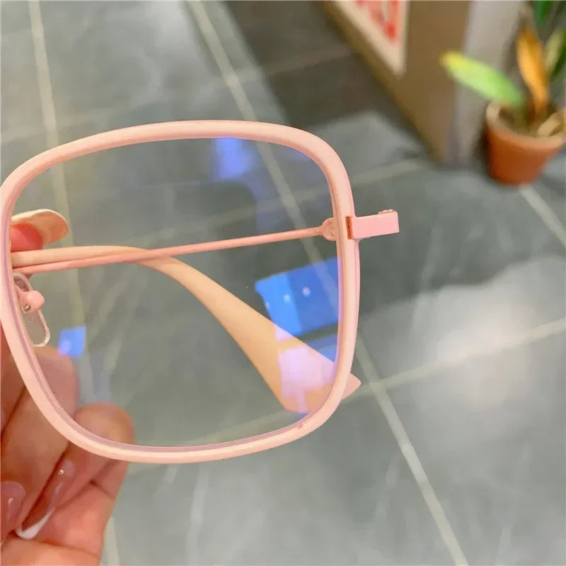 Square Blue Light Blocking Square Frame Eyeglasses