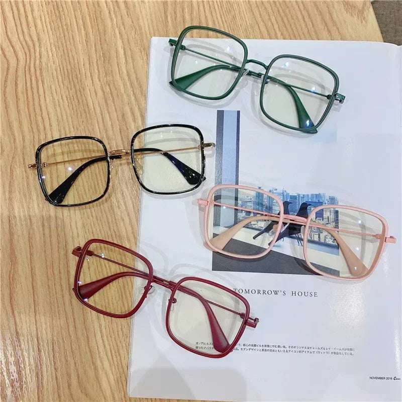 Square Blue Light Blocking Square Frame Eyeglasses