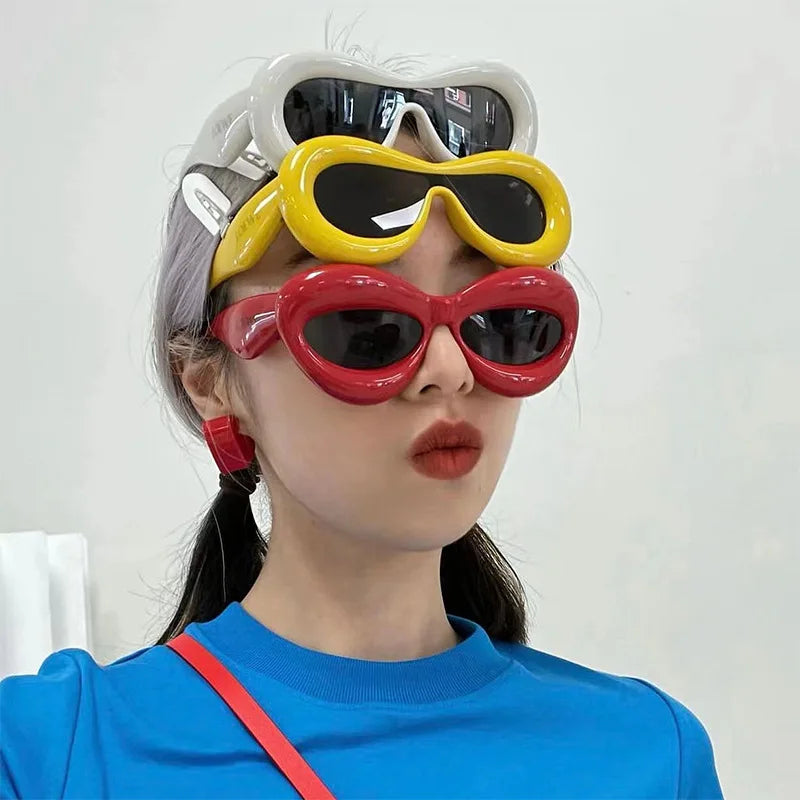 Candy Color Anti-UV Value Fashion Thick Lips Funny Glasses