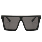 Fashion Trendy Flat Top Square Sunglasses Oversized Shades