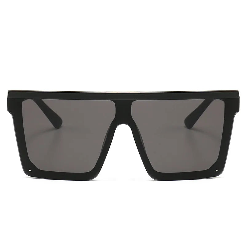 Fashion Trendy Flat Top Square Sunglasses Oversized Shades